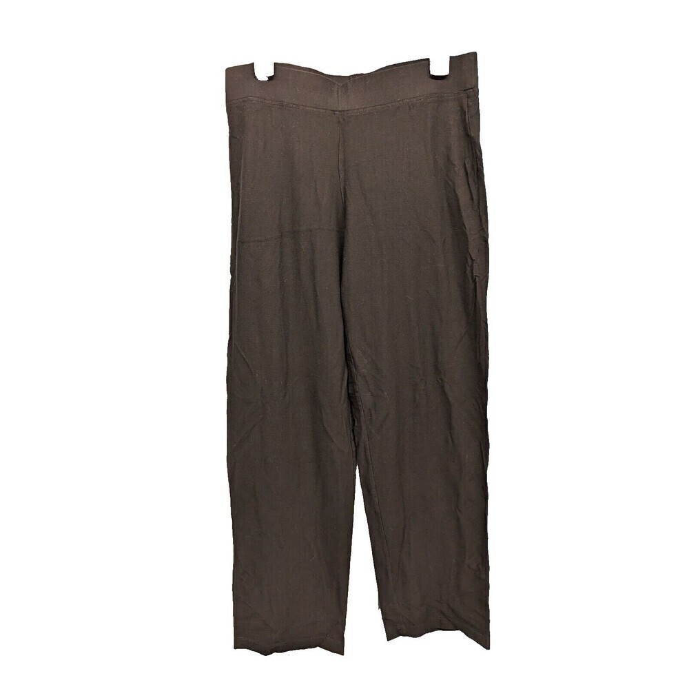 $168 Eileen Fisher Packable Crepe‎ Stretch Pull On Wide Leg Pants Medium